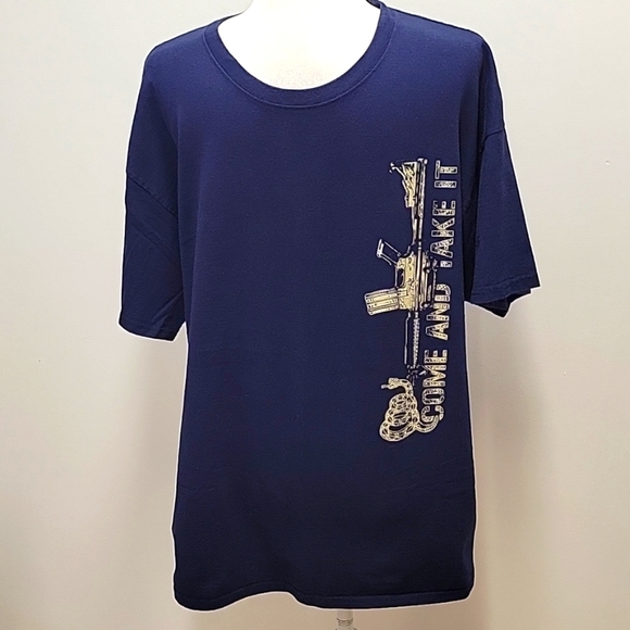 Hane's Comfort Soft Heavyweight 100% Cotton Graffic Gun T-Shirt Size XL - Picture 1 of 8